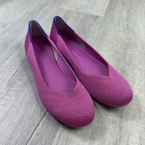 Rothy's Bloom Metallic The Flat Collector's Edition Pink Size 8